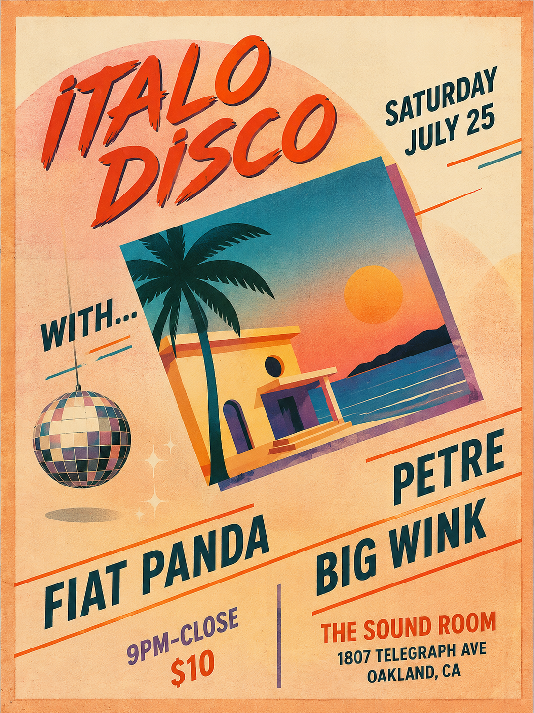Italo Disco w/ DJs Fiat Panda, Petre, Big Wink