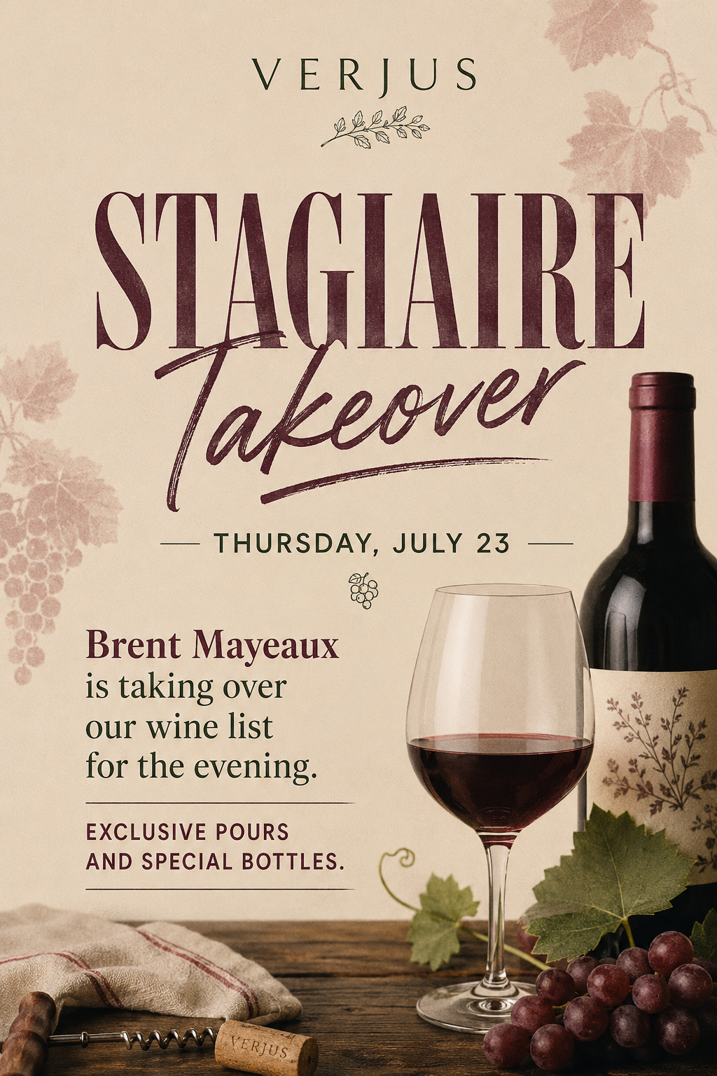 Stagiaire Wines x Verjus